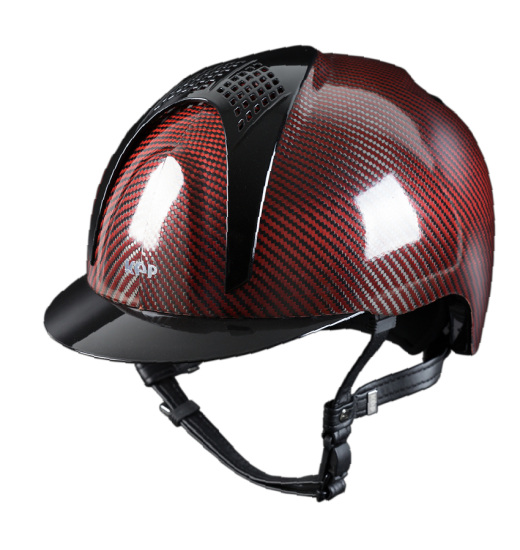 KEP ITALIA E-LIGHT SHINE EQUESTRIAN HELMET METAL RED / BLACK