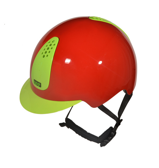 KEP ITALIA KEPPY KIDS' EQUESTRIAN HELMET RED / DARK GREEN