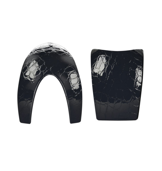 KEP ITALIA HELMET FRONT AND BACK INSERTS LEATHER CROCODILE PRINT