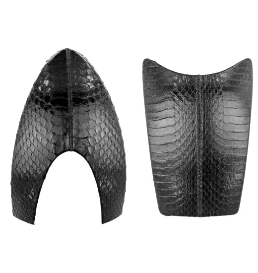 KEP ITALIA HELMET FRONT AND BACK INSERTS SNAKE POLISH BLACK