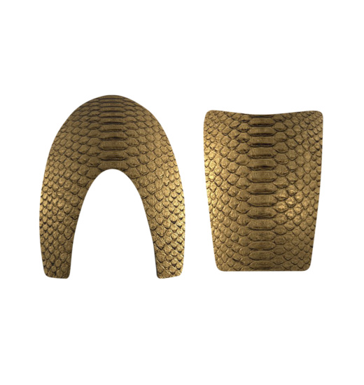 KEP ITALIA HELMET FRONT AND BACK INSERTS PYTHON LAMINATED GOLD