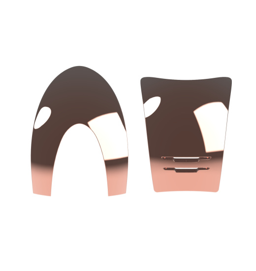 KEP ITALIA HELMET FRONT AND BACK INSERTS CHROME ROSE GOLD