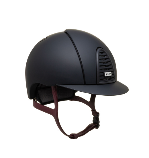 KEP ITALIA CROMO 2.0 TEXTILE EQUESTRIAN HELMET BORDEAUX CHIN/TEXTURIZED FRAME GRID SUBGRID/SILVER LOGO BLACK