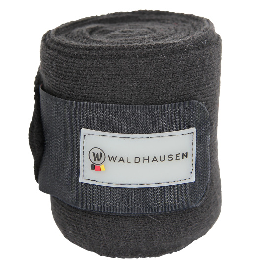 WALDHAUSEN KNITTED BANDAGES FOR HORSE PAIR BLACK
