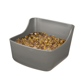 WALDHAUSEN STURDY PLASTIC TROUGH FOR HORSE GRAPHITE