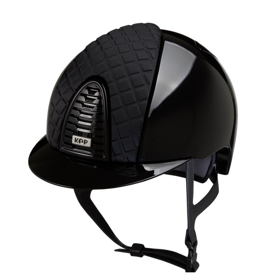 KEP ITALIA CROMO 2.0 RIDING HELMET POLISH BLACK SATIN MILANO COLLECTION