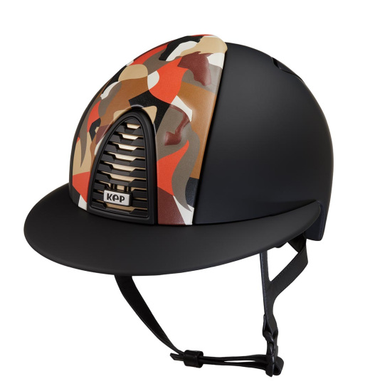 KEP Italia KEP ITALIA CROMO 2.0 KASK JEŹDZIECKI TEXTILE POMARAŃCZOWY VIKINGS COLLECTION