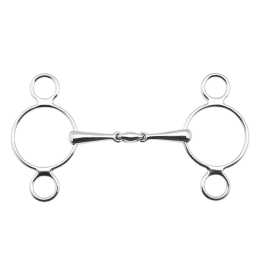 BUSSE 3-RING SNAFFLE BIT EDELSTAHL FRENCH-LINK 16 MM