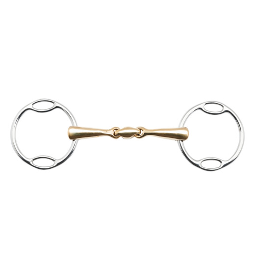 BUSSE SOFT-RING SNAFFLE BIT KAUGAN SHAPED FRENCH-LINK 14 MM