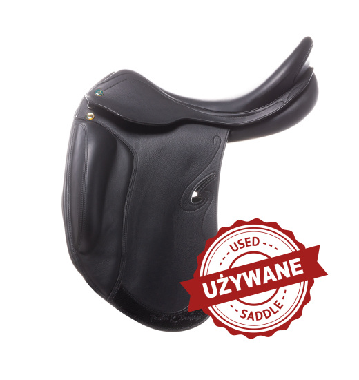 PRESTIGE ITALY PASSION K DRESSAGE 17M/33 BLACK USED DRESSAGE SADDLE