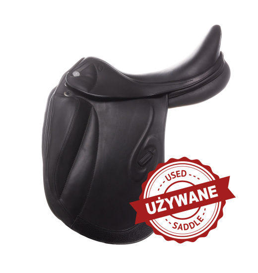 PRESTIGE ITALY VENUS K NEW 17M/33 BLACK USED DRESSAGE SADDLE