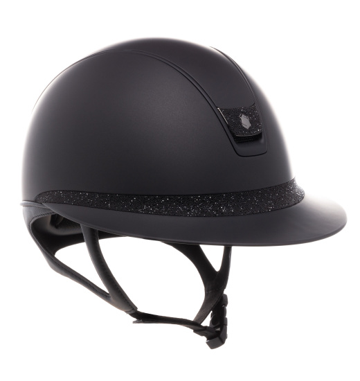 SAMSHIELD KASK MISS SHIELD 2.0 SHADOWMATT / CRYSTAL FABRIC BLK FRONTAL BLAZON / MATT BLK TRIM / CZARNY