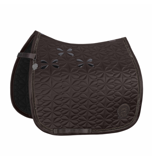 ESKADRON MATTGLOSS BOW EQUESTRIAN SADDLE PAD PLATINUM