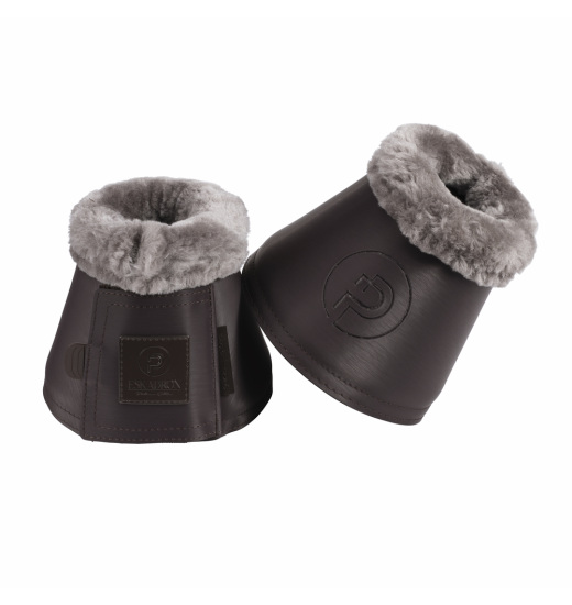 ESKADRON SOFTSLATE FAUX FUR BELL BOOTS PLATINUM