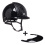 KEP Italia KEP ITALIA CROMO 2.0 POLISH HELMET MILANO LEATHER FRONT/POLISH VISORS/MIRROR CROMO BUTTON/SLV SHINE LOGO BLACK