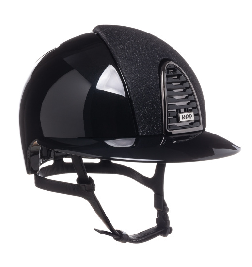 KEP Italia KEP ITALIA CROMO 2.0 POLISH KASK JEŹDZIECKI GALASSIA FRONT/POLISH VISORS/MIRROR BLK FRAME BUTTON/SLV SHINE LOGO CZARNY