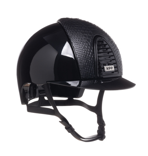 KEP ITALIA CROMO 2.0 POLISH HELMET PYTHON MATT FRONT/POLISH VISORS FRAME/MIRROR CROMO BUTTON/SLV MATT LOGO BLACK