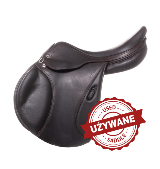 PRESTIGE ITALY CHRIS BURTON 17/34 TABACCO JUMPING USED SADDLE