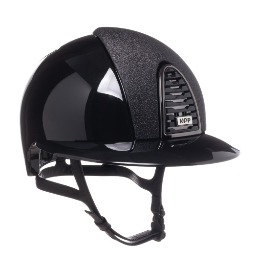 KEP Italia KEP ITALIA CROMO 2.0 POLISH KASK JEŹDZIECKI STAR BLK FRONT/POLISH VISORS/MIRROR BLK FRAME BUTTON/SLV SHINE LOGO CZARNY