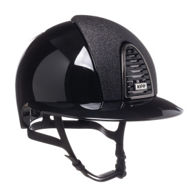 KEP ITALIA CROMO 2.0 POLISH KASK JEŹDZIECKI STAR BLK FRONT/POLISH VISORS/MIRROR BLK FRAME BUTTON/SLV SHINE LOGO CZARNY