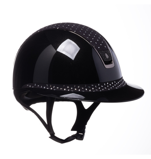 SAMSHIELD KASK MISS GLOSSY 2.0/CRYSTAL COMET TOP FRONTAL/CRYSTAL FABRIC BLK BLAZON/ CZARNY