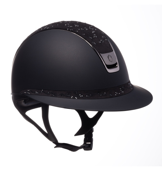 SAMSHIELD MISS SHIELD 2.0 / CRYSTAL LEAF BLACK TOP FRONTAL / BLACK CHROME / BLACK HELMET