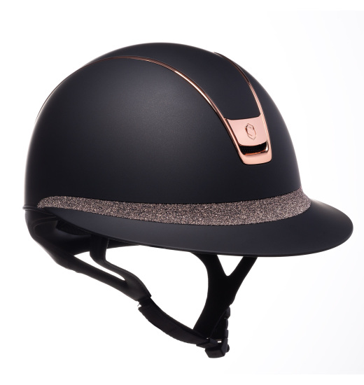 SAMSHIELD KASK MISS SHIELD 2.0 / CRYSTAL FABRIC ROSE GOLD FB / ROSE GOLD CHROME / CZARNY