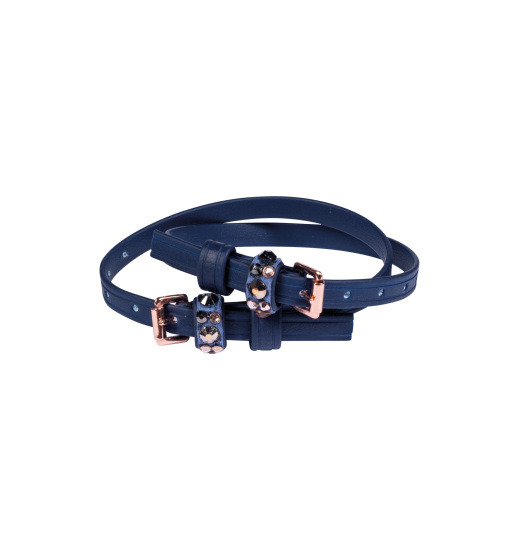 HKM BIOTHANE ROSEGOLD GLASMOUR SPUR STRAPS