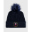 Tommy Equestrian TOMMY EQUESTRIAN VANCOUVER POM POM WINTER BEANIE DESERT SKY