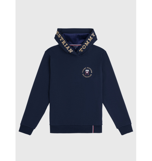 TOMMY EQUESTRIAN AUSTIN LOGO BLUZA JEŹDZIECKA HOODIE MĘSKA DESERT SKY