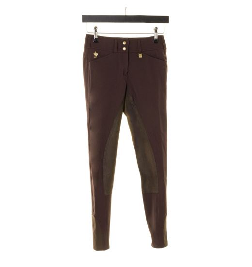 KINGSLAND KID'S RIDING BREECHES WITH FULL GRIP BROWN