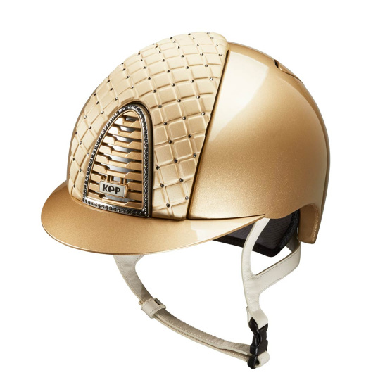 KEP ITALIA CROMO 2.0 METAL EQUESTRIAN HELMET MILANO SWAROVSKI BEIGE