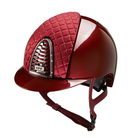 KEP ITALIA CROMO 2.0 METAL EQUESTRIAN HELMET MILANO SWAROVSKI BORDEAUX