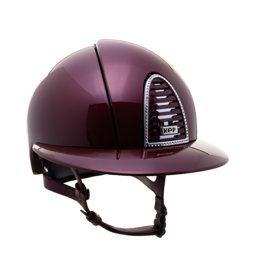 KEP ITALIA CROMO 2.0 METAL HELMET POLO VISOR/BORDEAUX CHIN/CRYST MIRROR CHROMO FRAME/SILVER SHINE LOGO BORDEAUX