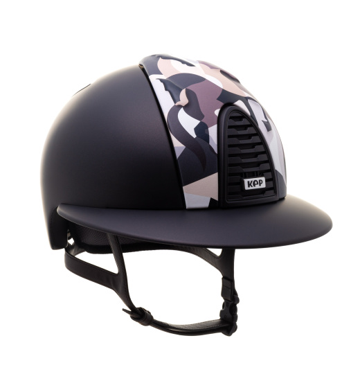 KEP ITALIA CROMO 2.0 TEXTILE HELMET BROWN CHINSTRAP/TEXTILE FRAME GRID SUBGRID/SILVER SHINE LOGO BROWN