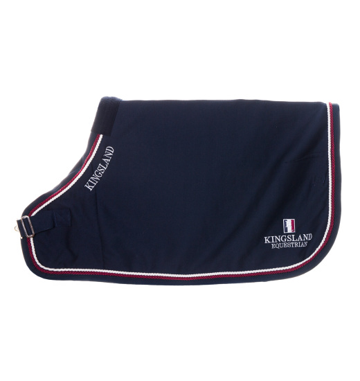 KINGSLAND PONY FLEECE RUG WITH LOGO NAVY