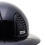 KEP Italia KEP ITALIA CROMO 2.0 POLISH EQUESTRIAN HELMET POLO VISOR/BLK CHIN/POLISH BLK/METAL SILVER SHINE LOGO BLACK