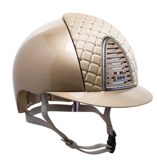 KEP ITALIA CROMO 2.0 METAL EQUESTRIAN HELMET MILANO SWAROVSKI BEIGE