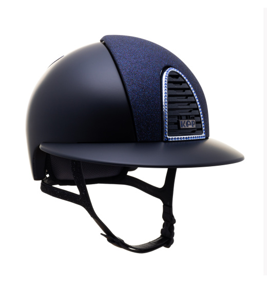 KEP ITALIA CROMO 2.0 TEXTILE HELMET STAR BLUE/CRYSTAL BLK STRAP/DIAMOND BLK/ZIRCONI BLUE BLACK