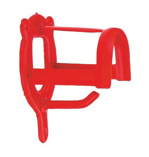 KERBL EQUESTRIAN BRIDLE HANGER METAL RED