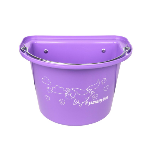 KERBL KERBL ŻŁÓB NA PASZĘ DLA KONIA Z ZAWIESIEM I PAŁĄKIEM YUMMY 12 L LAWENDOWY