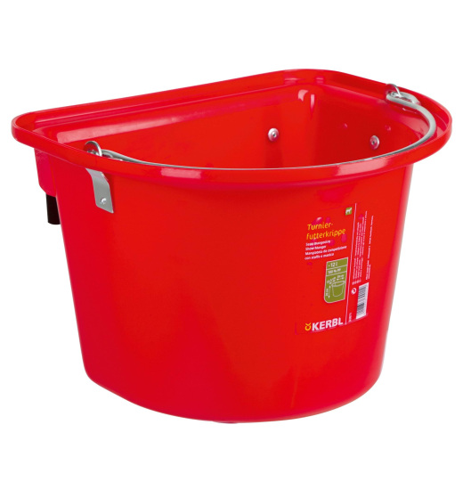 KERBL FEED BUCKET FOR HORSES 12 L RED