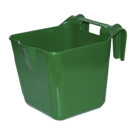 KERBL HANGON HORSE FEEDING BUCKET RECTANGULAR OLIVE 13 L