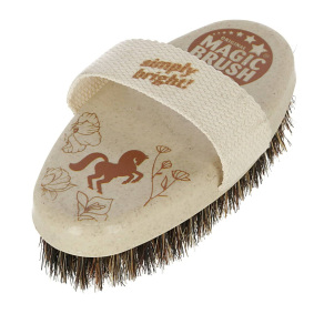 MAGIC BRUSH TWARDA SZCZOTKA DLA KONIA ZE SZLUFKĄ WATERLILY 17 CM