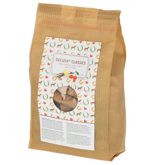 KERBL KERBL SMAKOŁYKI DLA KONIA DELIZIA CLASSIC WANILIA/CZEREŚNIA 1 KG