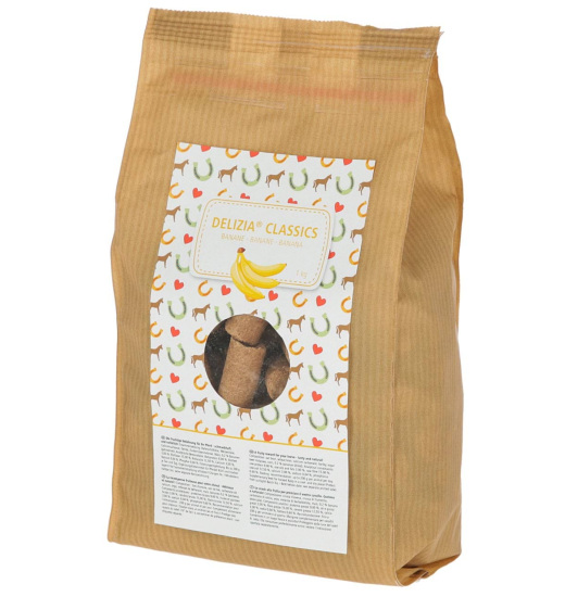 KERBL KERBL SMAKOŁYKI DLA KONIA DELIZIA CLASSIC BANAN 1 KG