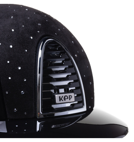 KEP ITALIA CROMO 2.0 POLISH BLACK EQUESTRIAN HELMET DROP BLACK