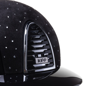 KEP ITALIA CROMO 2.0 POLISH BLACK EQUESTRIAN HELMET DROP BLACK