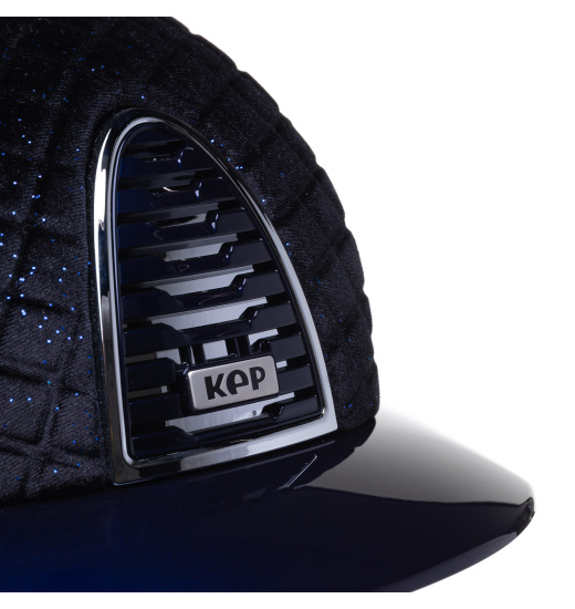 KEP ITALIA CROMO 2.0 POLISH METAL EQUESTRIAN HELMET MILANO VELVET SHINING BLUE NAVY