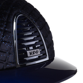 KEP ITALIA CROMO 2.0 POLISH METAL EQUESTRIAN HELMET MILANO VELVET SHINING BLUE NAVY